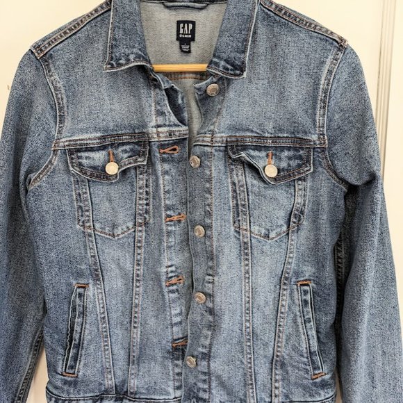 Classic Gap Denim Jean Jacket Medium Wash - Size Small - Picture 2 of 7
